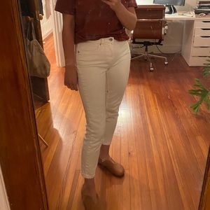 Everlane white skinny jeans